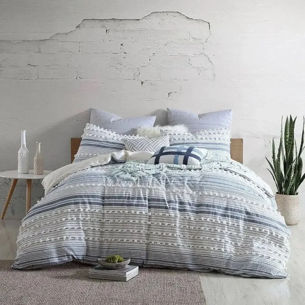 NEW! Swift Home Anahita 5PC Cotton Comforter Set Full/Queen Navy